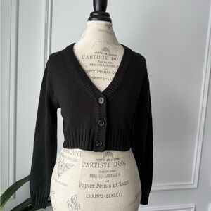 H&M black cropped cardigan